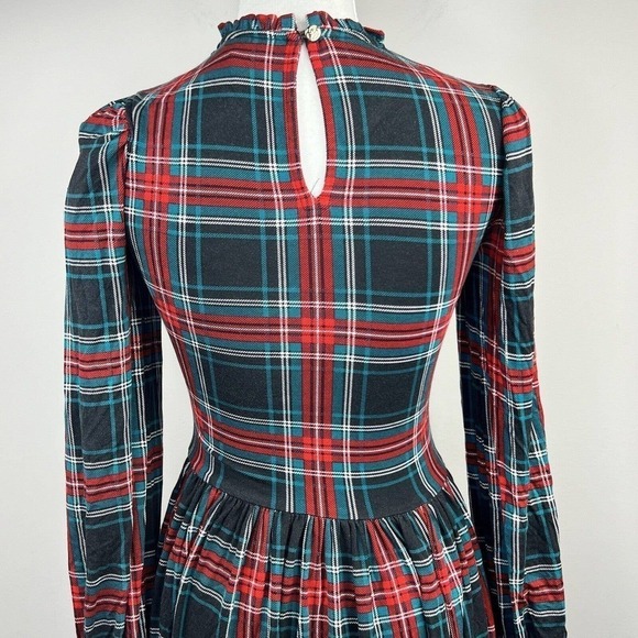 Draper James Kitty Dress Size S Georgia Plaid Belle Meade Black NWT - Picture 11 of 14